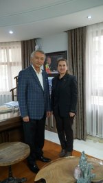 MHP Milletvekili A. Adayı Nuray Sağlam, Yusuf Ziya Günaydın’ı ziyaret etti