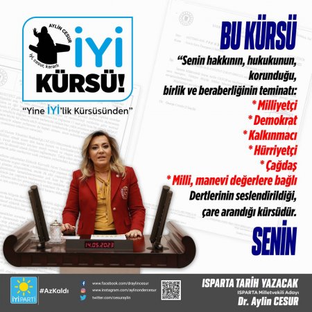 Cesur’dan Isparta anketleriyle ilgili açıklama: İyi Parti birinci