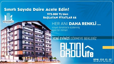 ALTINORDU KONUTLARI’NDA SON DAİRELER SİZİ BEKLİYOR