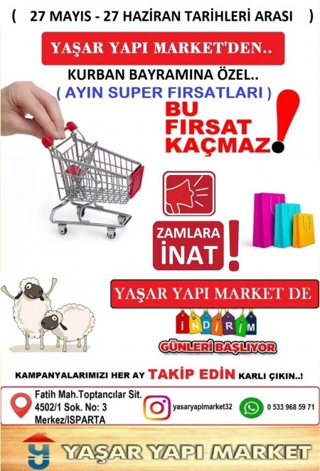 Yaşar Yapı Markette İndirim Festivalinde son hafta