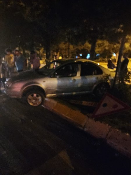 Otomobil refüje çıktı