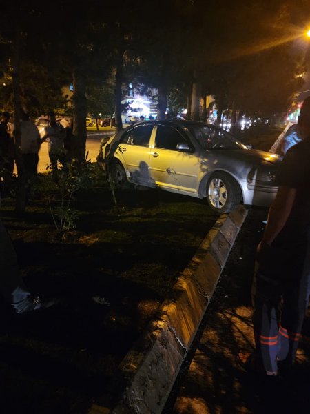 Otomobil refüje çıktı
