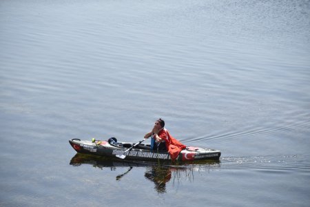 Eğirdir Gölü kıyısında 150 Km'lik zafer yolculuğu