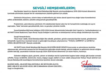 Isparta’nın bugününe değil yarınlarına yatırım yaptık