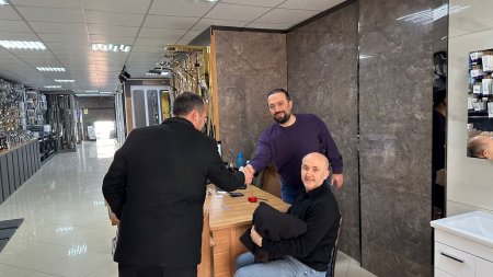 Bağımsız aday Mustafa Dokur Yeni Sanayi Sitesi esnafları ile buluştu