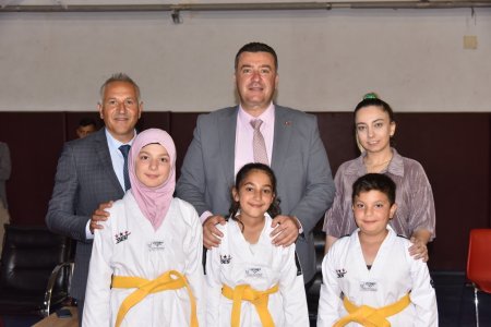 Eğirdir’de Taekwondoda kuşak terfi heyecanı