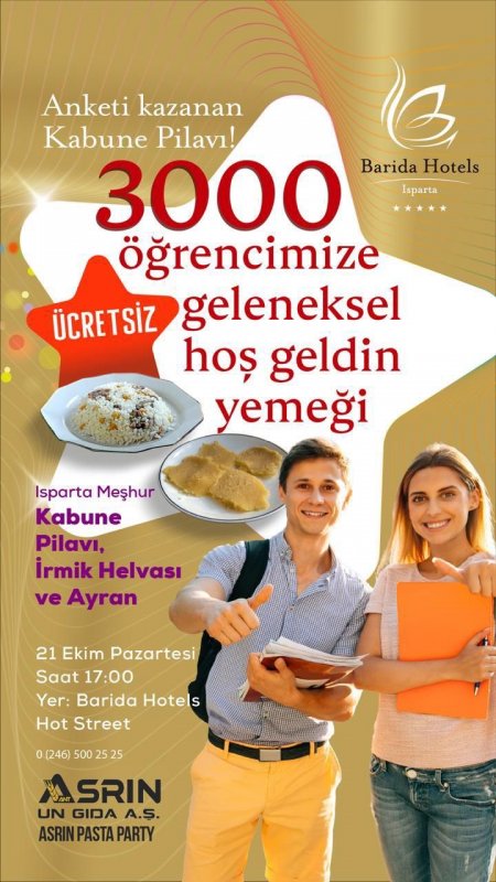 Barida Hotels'den Öğrencilere 3 bin kişilik Yemek ikramı