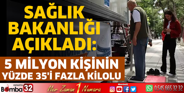  5 milyon kişinin yüzde 35'i fazla kilolu