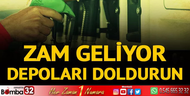  BENZİNE ZAM GELİYOR