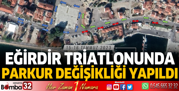  Eğirdir Triatlonunda parkur değişikliği yapıldı