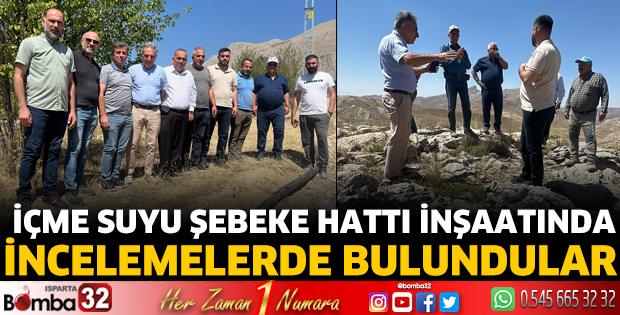  İçme Suyu Şebeke Hattı inşaatı incelendi