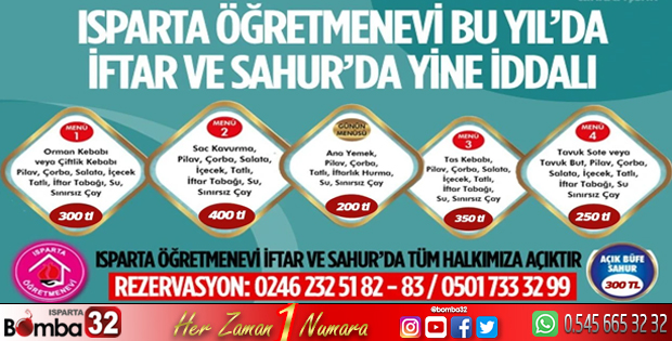  Ramazan Ayına Özel İftar Menüsü