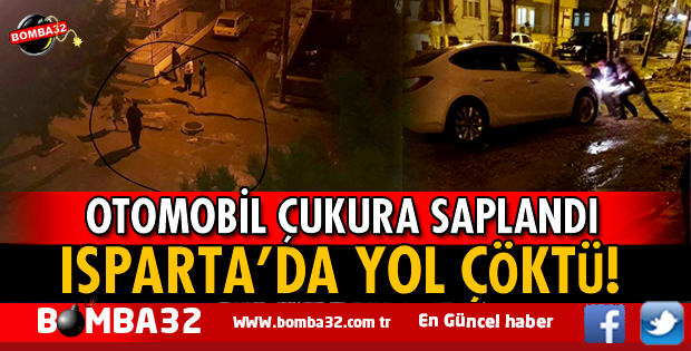  YOL ÇÖKTÜ, OTOMOBİLLER BATAĞA SAPLANDI