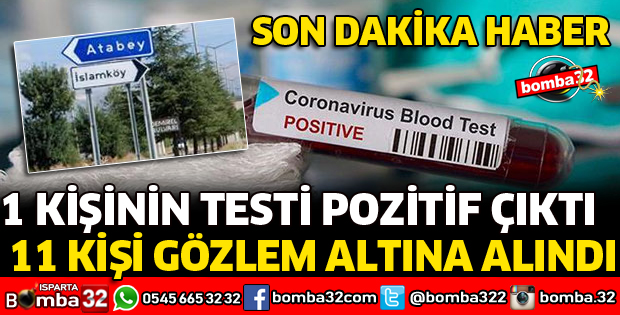 1 KİŞİDE KORONAVİRÜS TESPİT EDİLDİ, 11 KİŞİ GÖZLEM ALTINDA