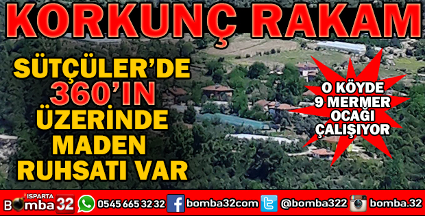1 KÖYDE 9 AYRI MERMER OCAĞI FALİYET GÖSTERİYOR