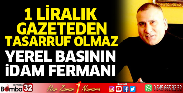 1 Liralık Gazeteden Tasarruf Olmaz