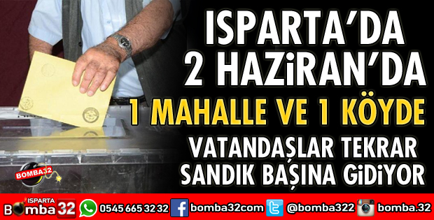 1 MAHALLDE VE 1 KÖYDE TEKRAR SEÇİM VAR
