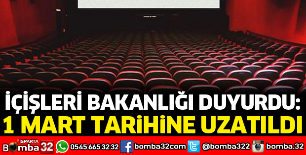 1 MART TARİHİNE UZATILDI
