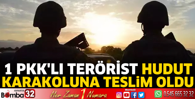1 PKK'lı terörist hudut karakoluna teslim oldu