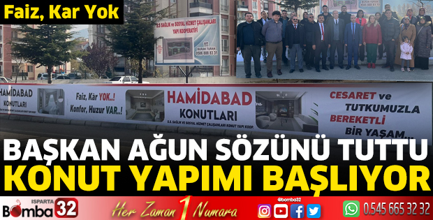 100 dairelik konut projesi start aldı