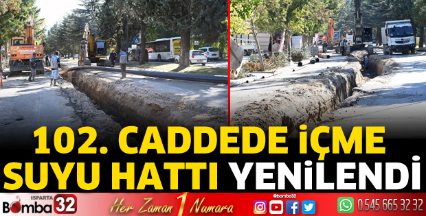 102. caddede içme suyu hattı yenilendi