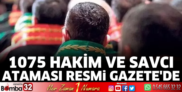 1075 hakim ve savcı ataması Resmi Gazete'de