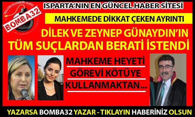 TÜM SUÇLARDAN BERATİ İSTENDİ