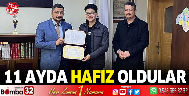 11 Ayda Hafız Oldular