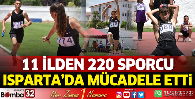 11 ilden 220 sporcu Isparta'da mücadele etti
