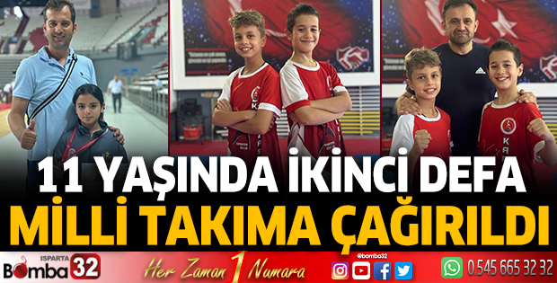 11 yaşında ikinci defa Mili Takıma çağrıldı