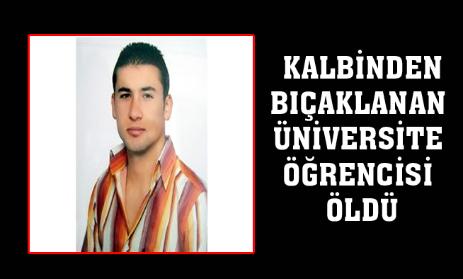 Kalbinden bıçaklanan üniversite öğrencisi öldü