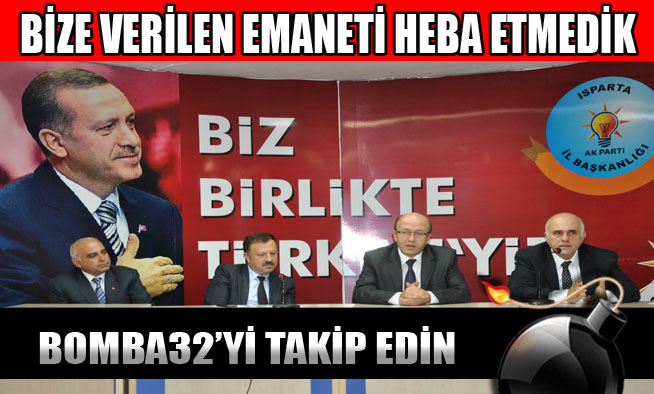 BİZE VERİLEN EMANETİ HEBA ETMEDİK
