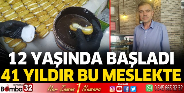 12 yaşında başladığı mesleğini sürdürüyor