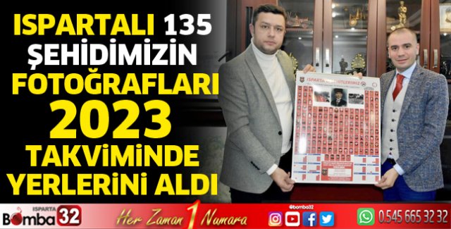 135 Şehidimizin Fotoğrafları 2023 Takviminde yerlerini aldı