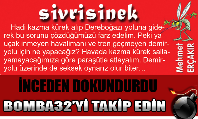 SİVRİSİNEK KAZMA VE KÜREKÇİLERE İNCEDEN DOKUNDURDU