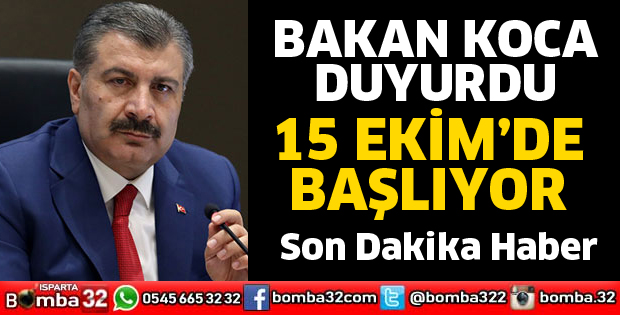 15 EKİM’DE BAŞLIYOR