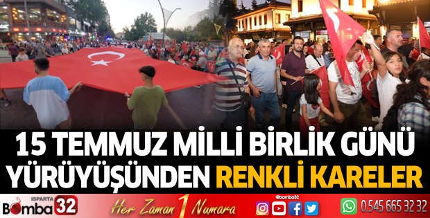 15 Temmuz Milli Birlik Günü Yürüyüşünden renkli kareler