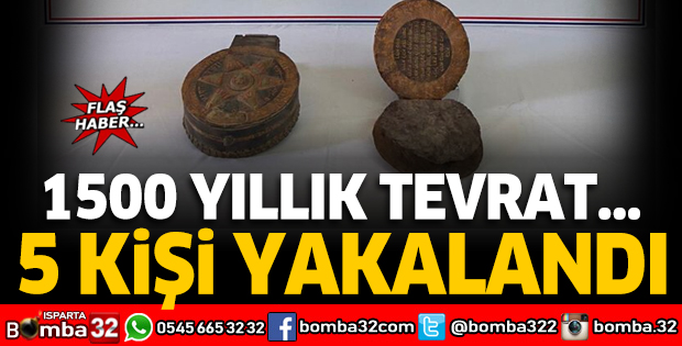 1500 yıllık Tevrat'ı satmak isteyen 5 şüpheli yakalandı