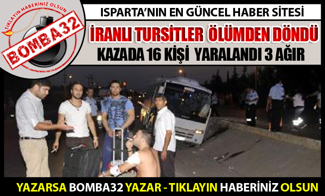 TRAFİK  KAZASI 16 YARALI