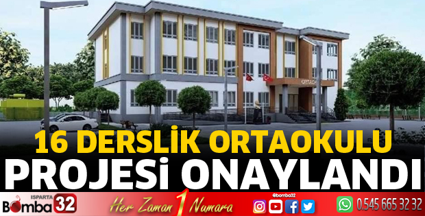 16 derslikli ortaokulu binası projesi onaylandı