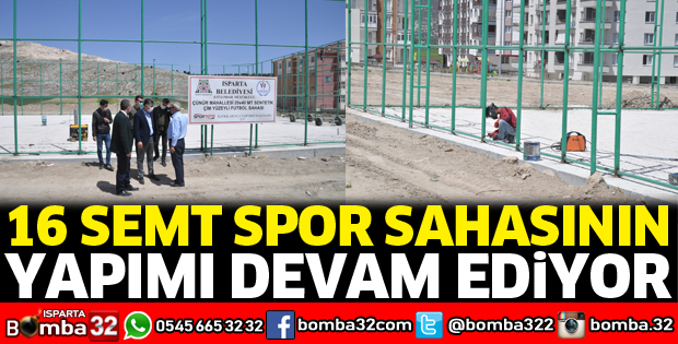 16 Semt Spor Sahasının Yapımı Devam Ediyor