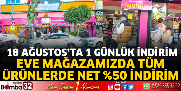 18 Ağustos'ta 1 günlük indirim
