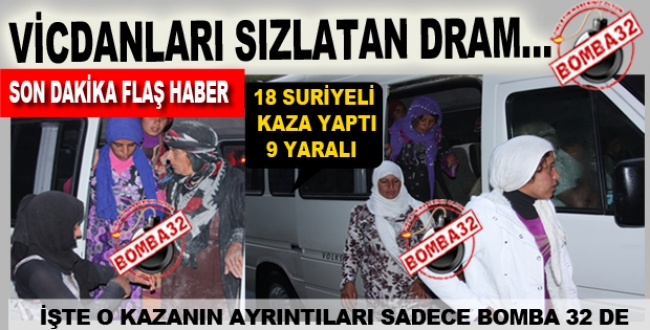  MİKSİNLERDE KAZA 9 YARALI 