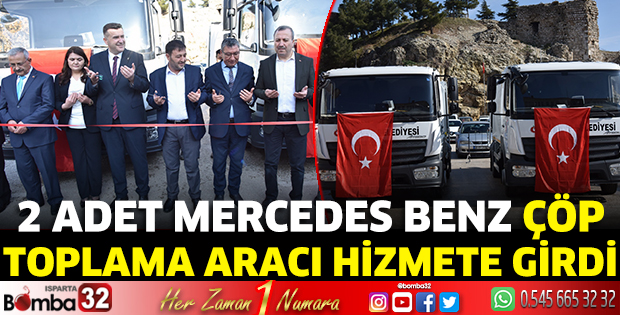 2 adet Mercedes Benz çöp toplama aracı hizmete girdi