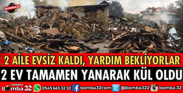 2 AİLE EVSİZ KALDI