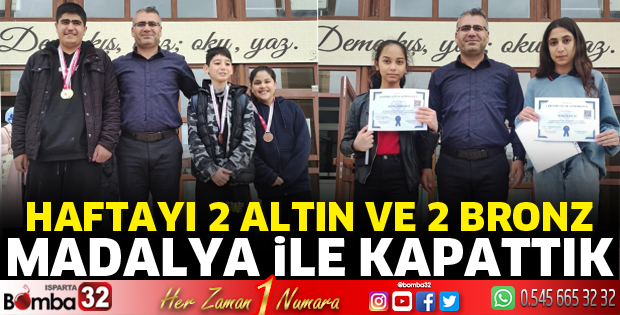 2 Altın ve 2 Bronz madalya daha