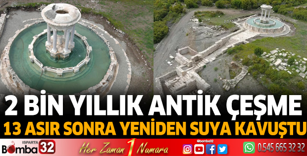 2 bin yıllık antik çeşme, 13 asır sonra yeniden suya kavuştu