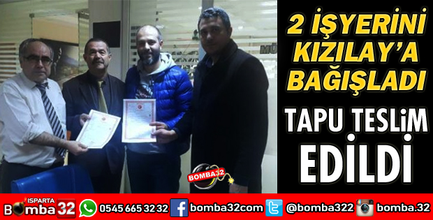 2 İŞYERİNİ KIZILAY'A BAĞIŞLADI