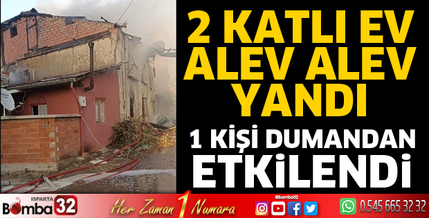 2 katlı ev alev alev yandı