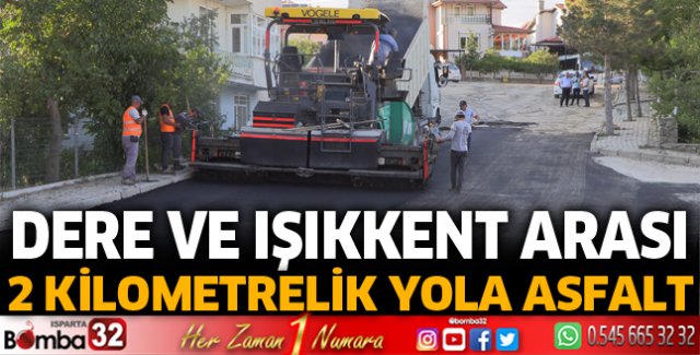 2 kilometrelik yolda asfalt yenileme çalışması yapılıyor